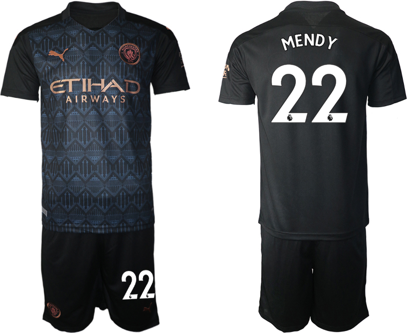 Men 2020-2021 club Manchester City away #22 black Soccer Jerseys